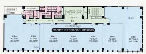 津市全域の津三交ビルディング 平面1