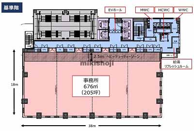 栄の名古屋伏見サンケイビル 平面1