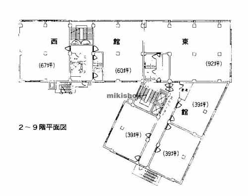 梅田・堂島・中之島の浪速ビル 平面1