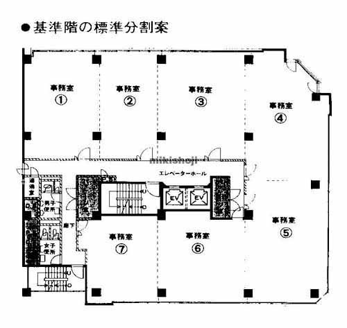 南森町周辺の梅ケ枝中央ビル 平面1