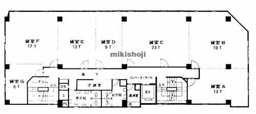南森町周辺の八千代ビル別館 平面1