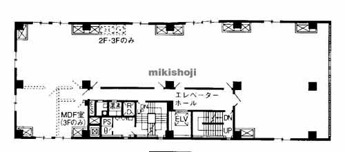 南森町周辺の与力町パークビル 平面1