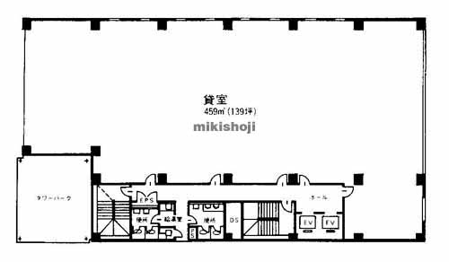 芝田・茶屋町・大深町の梅田清和ビル 平面1