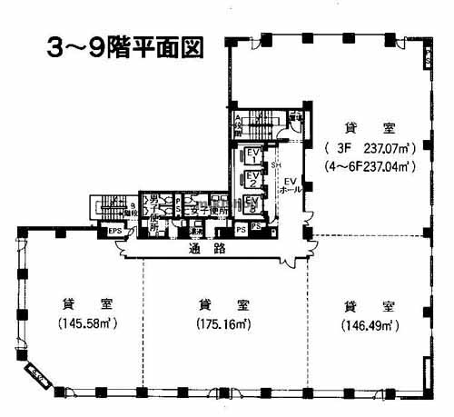 梅田・堂島・中之島の東梅田パークビル 平面1