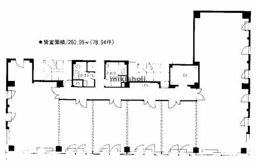 南森町周辺の南森町丸井ビル 平面1