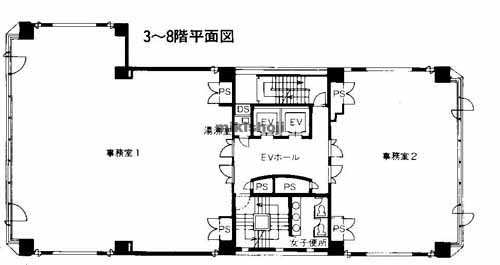 イトーピア扇町ビル 平面1