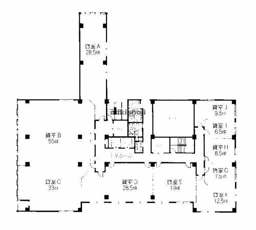 平野町八千代ビル 平面1