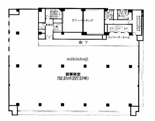 心斎橋・島之内の御堂筋ビルディング 平面1