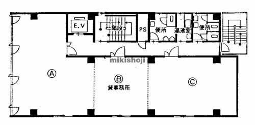 南森町周辺の植月ビル 平面1