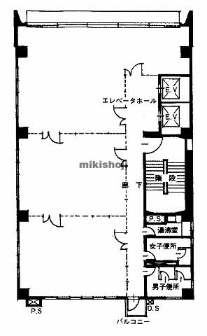 港区の海運ビル 平面1