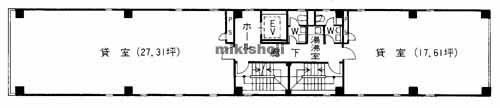北浜～淡路町のイトヨシビル 平面1