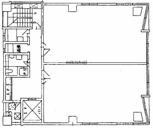 北久宝寺町～博労町のＩ．Ｂ．ＣＥＮＴＥＲビル 平面1
