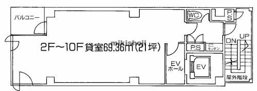 ＴＴＮ堺筋本町ビル 平面1