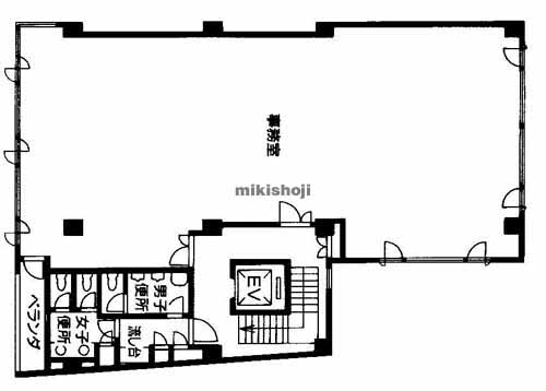 南森町周辺の平成ＡＹビル 平面1