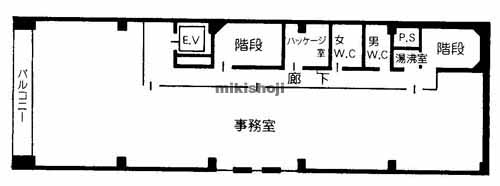 下京区の第三田源ビル 平面1