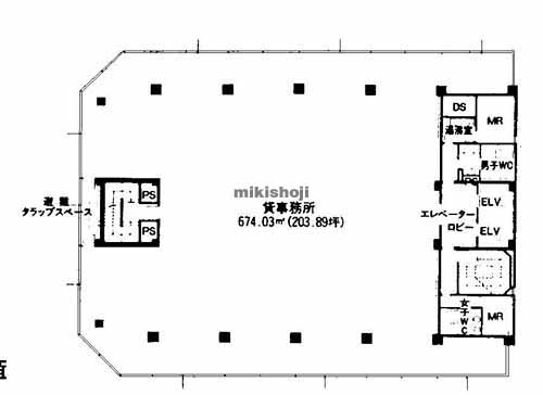 中京区の京都幸ビル 平面1