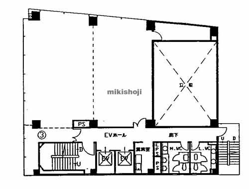 高松市のセントラル髙松中新町ビル 平面1