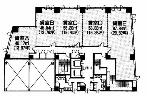 松江市の大樹生命松江ビル 平面1