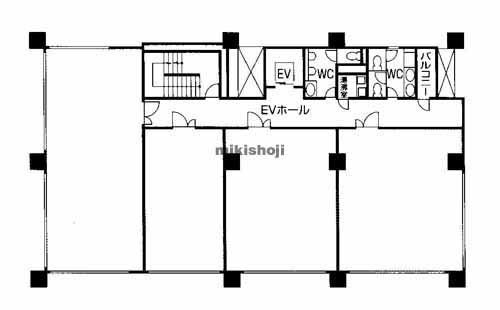 金沢市のＮＥＷＳビル（ﾆｭｰｽﾋﾞﾙ） 平面1