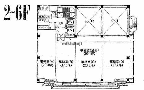 金沢市の金沢ＫＳビル 平面1