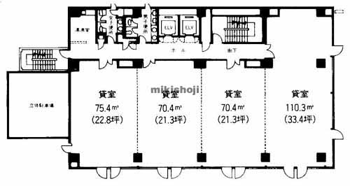 堺市のサンビル堺 平面1
