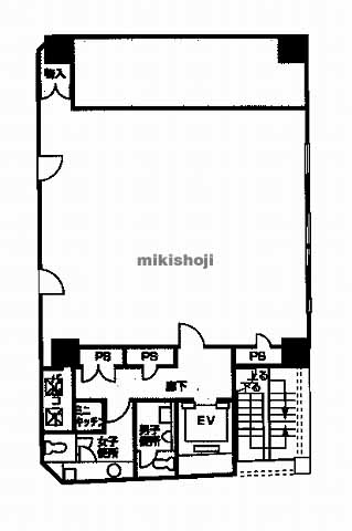 福島区他のスプルース野田ビル 平面1
