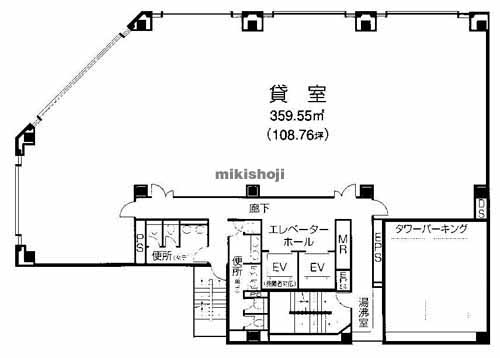 下京区のＡＩＧ京都ビル 平面1