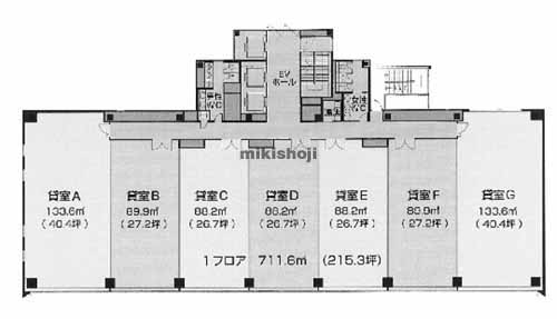 高松市のニッセイ高松ビル 平面1