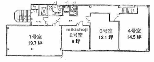 吹田市の阪本ビル（コンパクトオフィス） 平面1