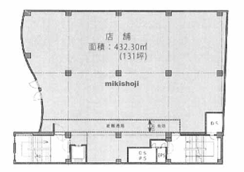 CH.158 BLDG.NISHISHINSAIBASHI 平面1