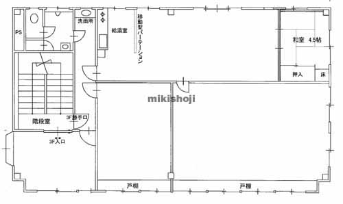 岡山市の山陽電測ビル 平面1