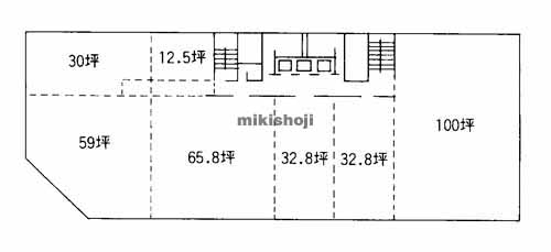赤坂・大名・舞鶴の新日本ビル 平面1
