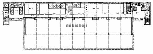 天神の西日本渡辺ビル（西日本新聞会館） 平面1