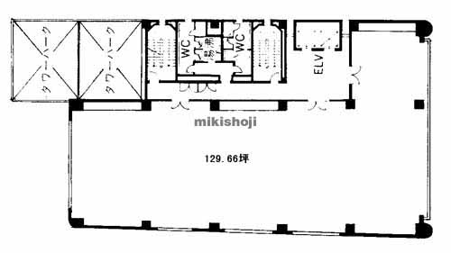 赤坂・大名・舞鶴のＡＩＧ福岡ビル 平面1