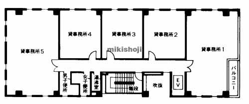 博多駅東・駅南の博多パールビル 平面1