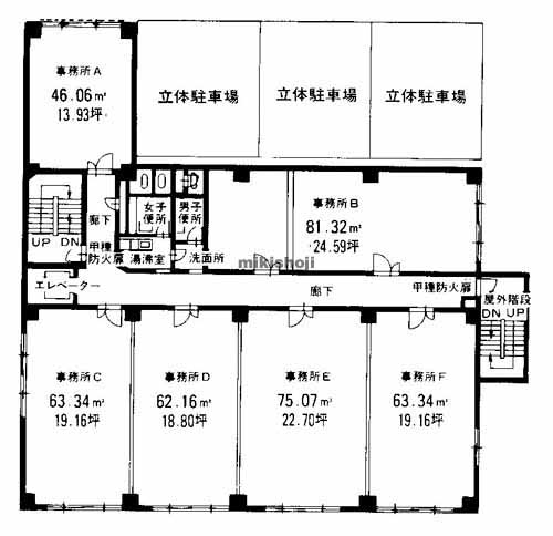 博多駅東・駅南の新幹線ビル２号館 平面1