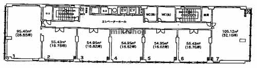 博多駅前・中央街の第１３泰平ビル 平面1