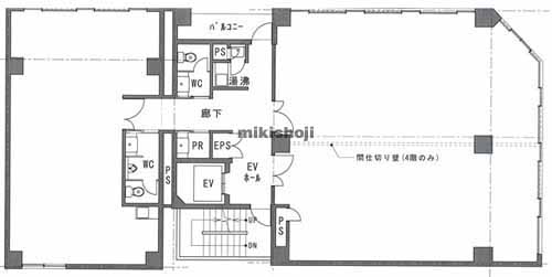 博多駅前・中央街のＭビル３号館 平面1