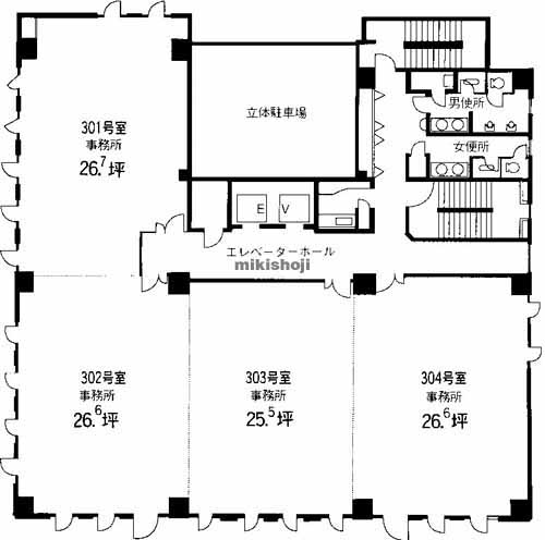 博多駅東・駅南のヴィトリアビル 平面1