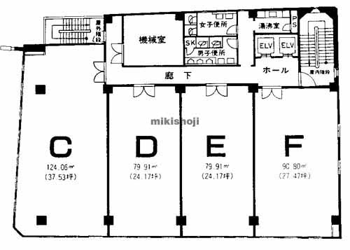 赤坂・大名・舞鶴の親和ビル 平面1