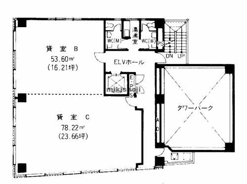 赤坂・大名・舞鶴の九州ＤＫビル 平面1