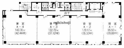 天神の天神武藤ビル 平面1