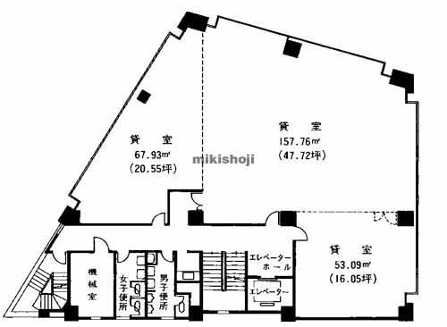 熊本市の大樹生命熊本ビル 平面1
