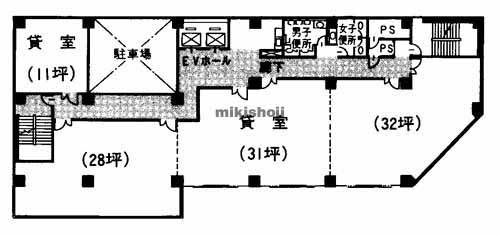 鹿児島市のアーバンスクエア鹿児島ビル 平面1