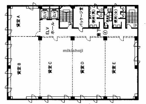 鹿児島市の明治安田生命鹿児島中央町ビル 平面1