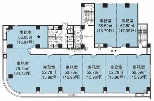 那覇市の大樹生命那覇ビル 平面1
