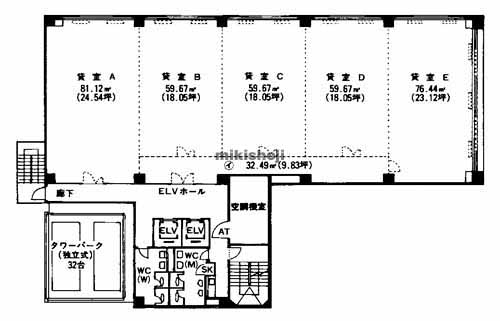 小倉北区全域のコンプレート堺町 平面1