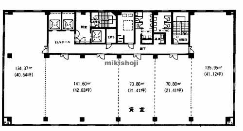 小倉北区全域の十八銀行第一生命共同ビルディング 平面1