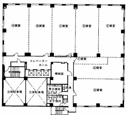 小倉北区全域の大樹生命北九州小倉ビル 平面1