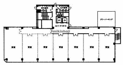 八幡西区全域のアースコート黒崎駅前ＢＬＤＧ． 平面1